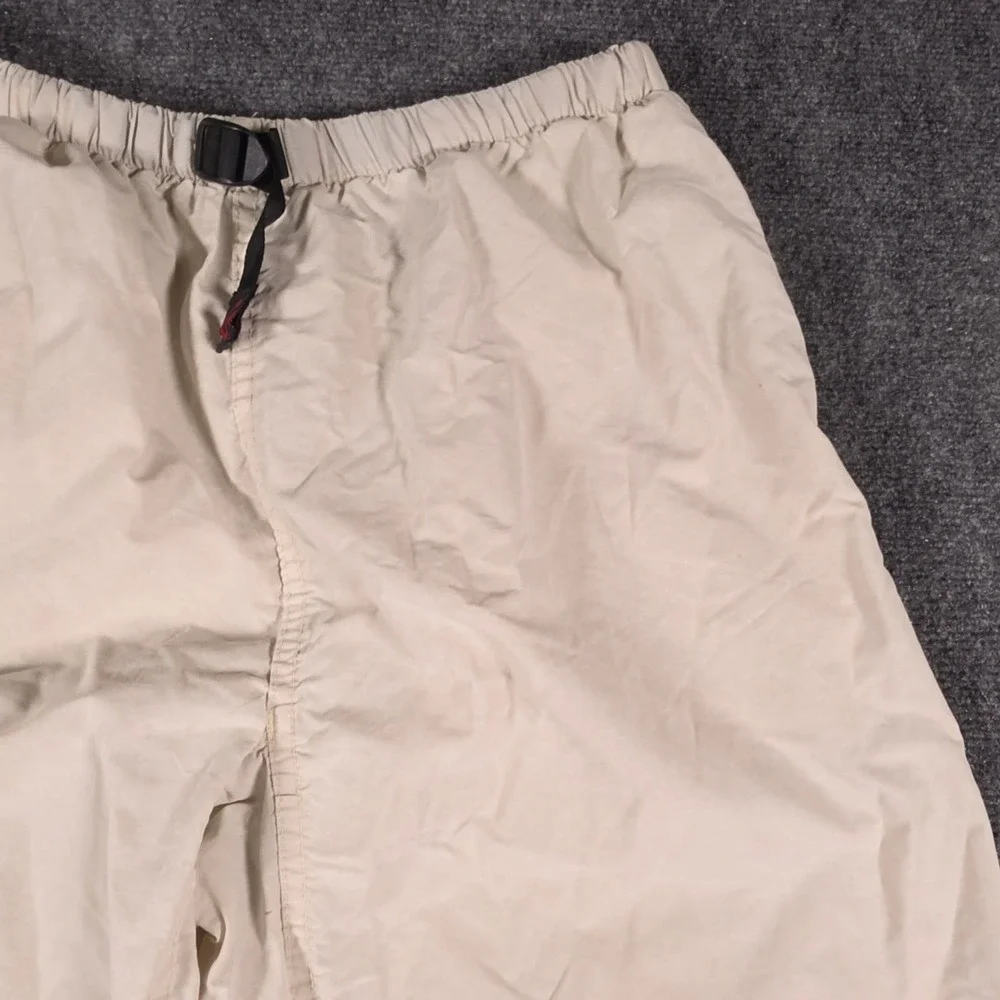 Gramicci Pants Mens M (28x33) Beige Belted Elastic Climbing Nylon USA Made READ